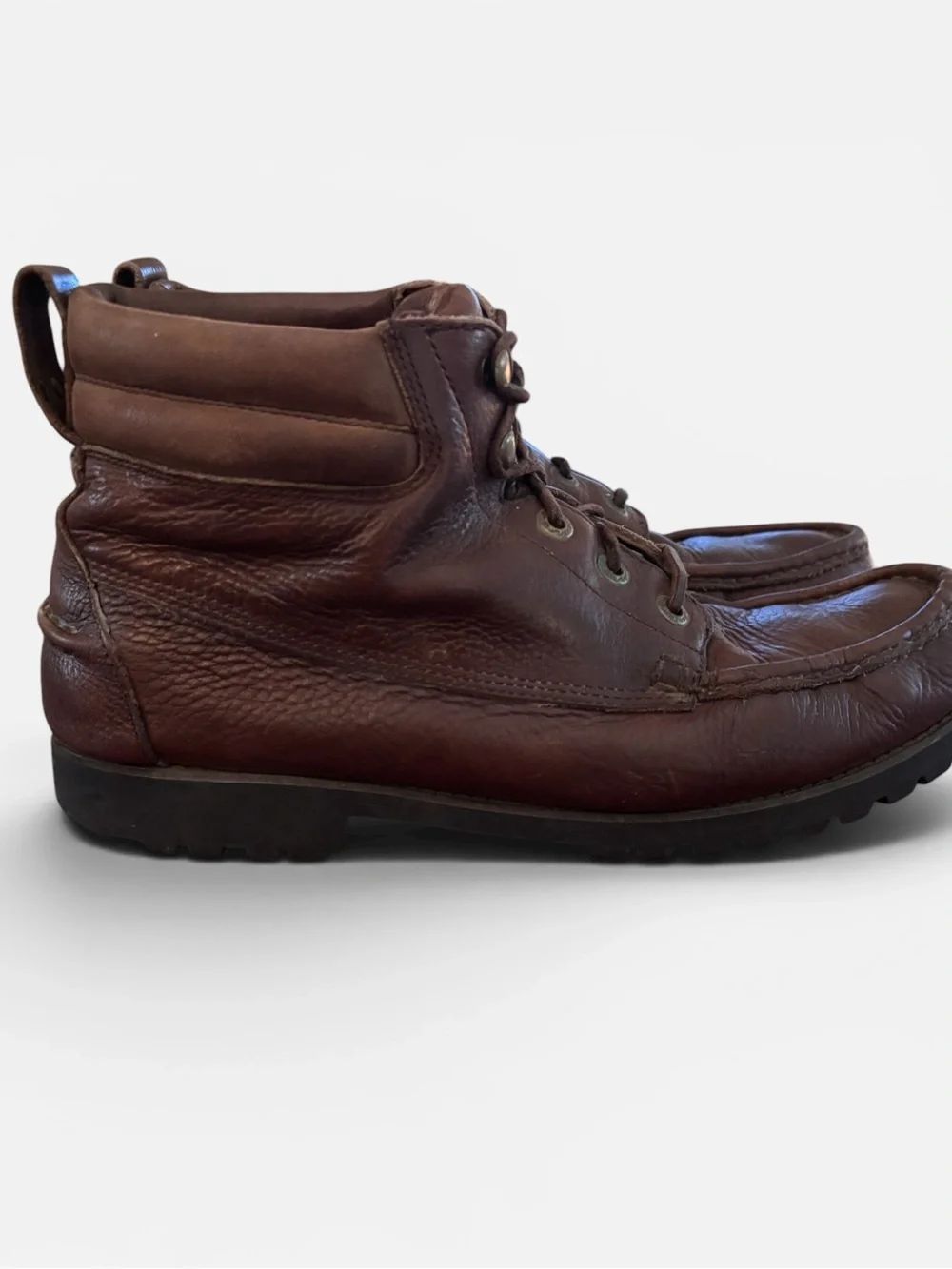 Vintage Eddie Bauer Gore-Tex Leather Moc Toe Hiking Work Boots Size 13